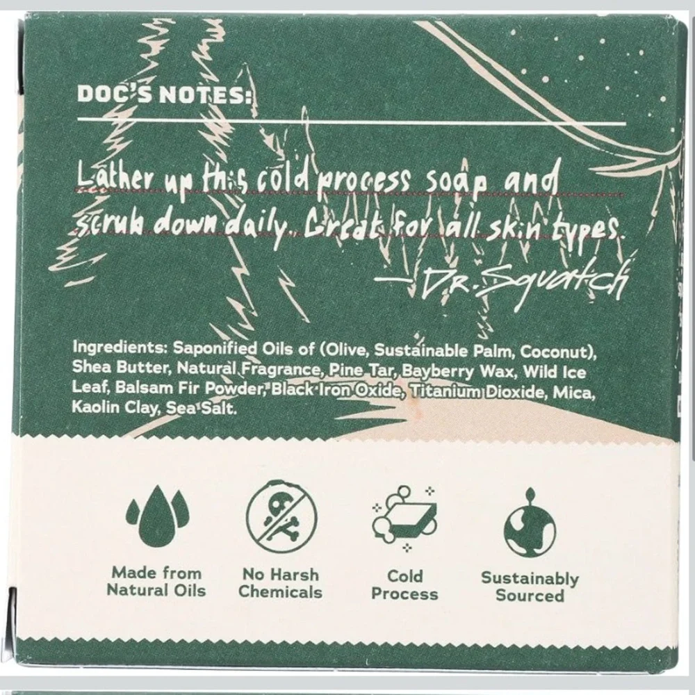 Dr. Squatch LIMITED EDITION Snowy Pine Tar Medium Grit Soap
